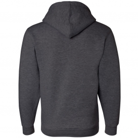Bayside 900 USA-Made Full-Zip Hooded Sweatshirt - Charcoal Heather