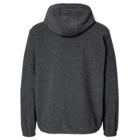Burnside 3600 Polar Fleece Quarter-Zip Scuba Hooded Pullover - Heather Charcoal