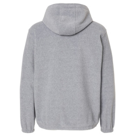 Burnside 3600 Polar Fleece Quarter-Zip Scuba Hooded Pullover - Heather Grey