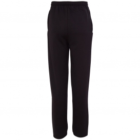 Champion P800 Double Dry Eco Open Bottom Sweatpants with Pockets - Black