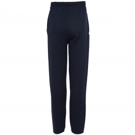 Champion P800 Double Dry Eco Open Bottom Sweatpants with Pockets - Navy