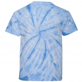 Dyenomite 20BCY Youth Cyclone Vat-Dyed Pinwheel Short Sleeve T-Shirt - Columbia