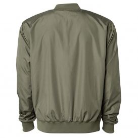 Independent Trading Co. EXP52BMR Lightweight Bomber Jacket - Army ...
