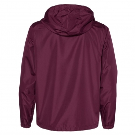 Independent Trading Co. EXP54LWZ Water Resistant Lightweight Windbreaker- Maroon