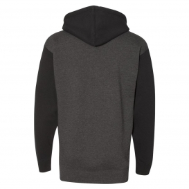 Independent Trading Co. IND4000 Hooded Sweatshirt - Charcoal Heather/Black