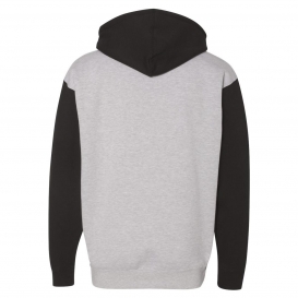Independent Trading Co. IND4000 Hooded Sweatshirt - Grey Heather/Black