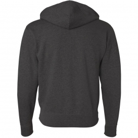 Independent Trading Co. AFX90UNZ Unisex Lightweight Full-Zip Hooded Sweatshirt - Charcoal Heather