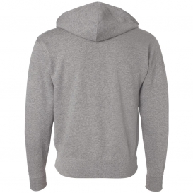 Independent Trading Co. AFX90UNZ Unisex Lightweight Full-Zip Hooded Sweatshirt - Gunmetal Heather