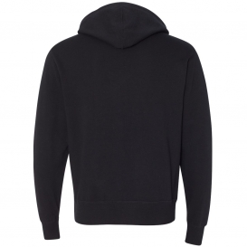 Independent Trading Co. PRM90HTZ Unisex Heathered French Terry Full-Zip Hooded Sweatshirt - Black