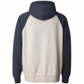 J. America 8885 Vintage Heather Hooded Sweatshirt - Oatmeal Heather/Vintage Navy Heather