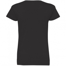 LAT 3507 Women\'s V-Neck Fine Jersey Tee - Black