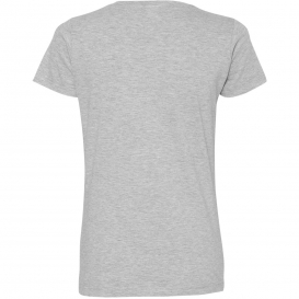 LAT 3507 Women's V-Neck Fine Jersey Tee - Heather