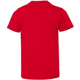 LAT 6101 Youth Fine Jersey T-Shirt - Red