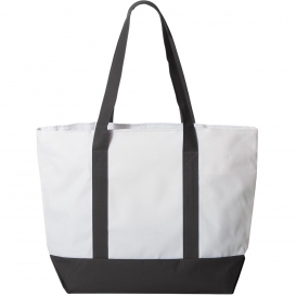 Liberty Bags 7006 Bay View Zippered Tote - White/Black