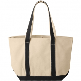 Liberty Bags 8871 Large Boater Tote - Natural/Black