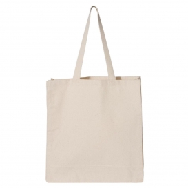 OAD OAD100 Promotional Shopper Tote - Natural | Full Source