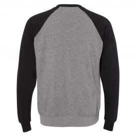 Independent Trading Co. PRM30SBC Unisex Special Blend Raglan Sweatshirt - Nickel Heather/Black