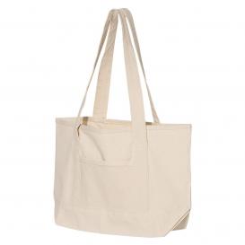 Q-Tees Q125800 20L Small Deluxe Tote - Natural/Natural