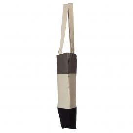 Q-Tees Q125900 11L Tri-Color Tote - Black/Natural/Light Grey