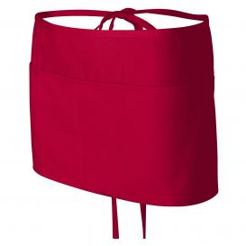 Q-Tees Q2115 Waist Apron with Pockets - Red