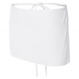 Q-Tees Q2115 Waist Apron with Pockets - White