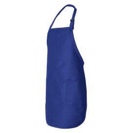 Q-Tees Q4350 Full-Length Apron with Pockets - Royal