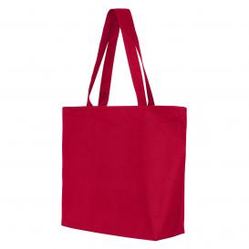 Q-Tees Q611 25L Zippered Tote - Red