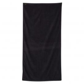 Q-Tees QV3060 Velour Beach Towel - Black