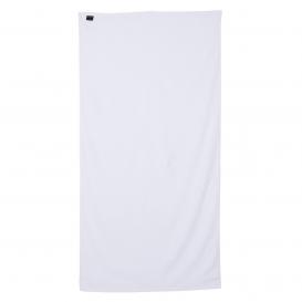 Q-Tees QV3060 Velour Beach Towel - White