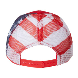 Kati S700M Printed Mesh Trucker Cap - Red/USA Flag