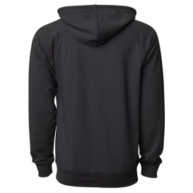 Independent Trading Co. SS1000Z Unisex Lightweight Loopback Terry Zip Hood - Black