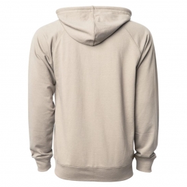 Independent Trading Co. SS1000Z Unisex Lightweight Loopback Terry Zip Hood - Sand