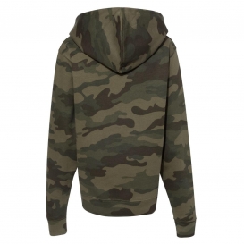 Independent Trading Co. SS4001Y Youth Midweight Hooded Sweatshirt - Forest Camo