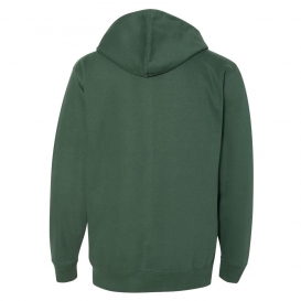 Independent Trading Co. SS4500Z Midweight Full-Zip Hooded Sweatshirt - Alpine Green