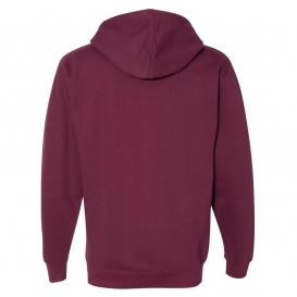 Independent Trading Co. SS4500Z Midweight Full-Zip Hooded Sweatshirt - Maroon