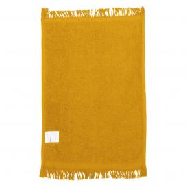 Q-Tees T100 Fringed Fingertip Towel - Gold