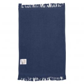 Q-Tees T100 Fringed Fingertip Towel - Navy
