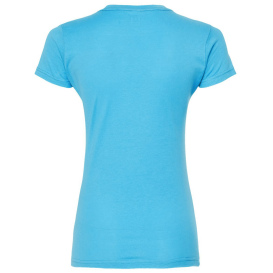 Tultex 213 Women\'s Slim Fit Fine Jersey T-Shirt - Aqua