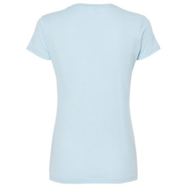 Tultex 213 Women\'s Slim Fit Fine Jersey T-Shirt - Baby Blue