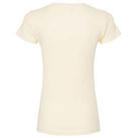 Tultex 213 Women\'s Slim Fit Fine Jersey T-Shirt - Natural