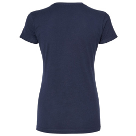 Tultex 213 Women\'s Slim Fit Fine Jersey T-Shirt - Navy
