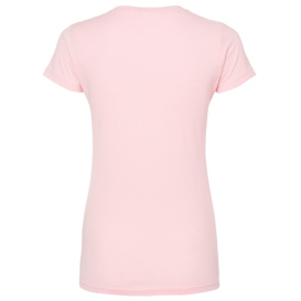 Tultex 213 Women\'s Slim Fit Fine Jersey T-Shirt - Pink