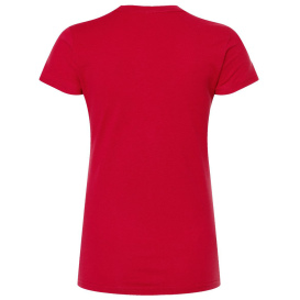 Tultex 213 Women\'s Slim Fit Fine Jersey T-Shirt - Red