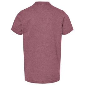 Tultex 235 Youth Fine Jersey T-Shirt - Heather Cassis