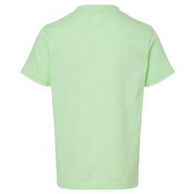 Tultex 235 Youth Fine Jersey T-Shirt - Heather Neo Mint