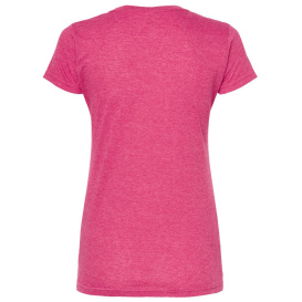 Tultex 240 Women\'s Poly-Rich Slim Fit T-Shirt - Heather Fuchsia