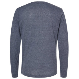 Tultex 242 Unisex Poly-Rich Long Sleeve T-Shirt - Heather Navy