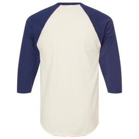 Tultex 245 Unisex Fine Jersey Raglan T-Shirt - Vintage White/Inked India