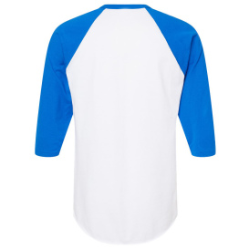 Tultex 245 Unisex Fine Jersey Raglan T-Shirt - White/Royal