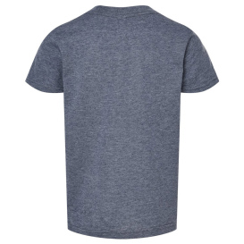 Tultex 265 Youth Poly-Rich T-Shirt - Heather Navy